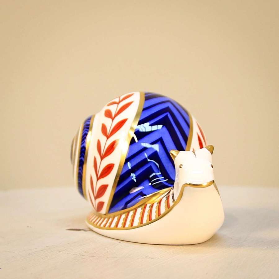 Crown Derby Imari Ware Snail