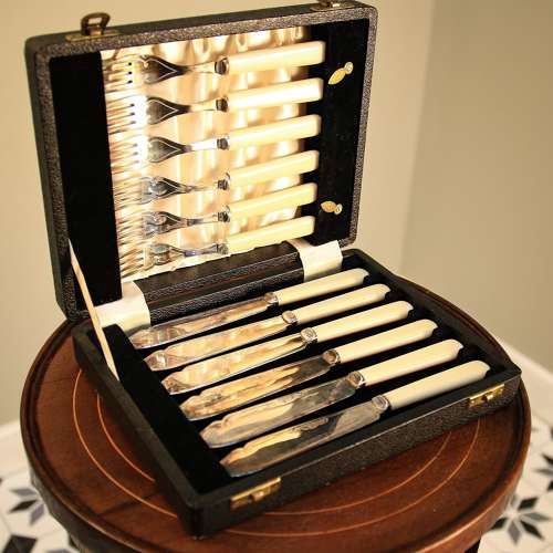 Fish Knife and Fork Set - Silver Plate