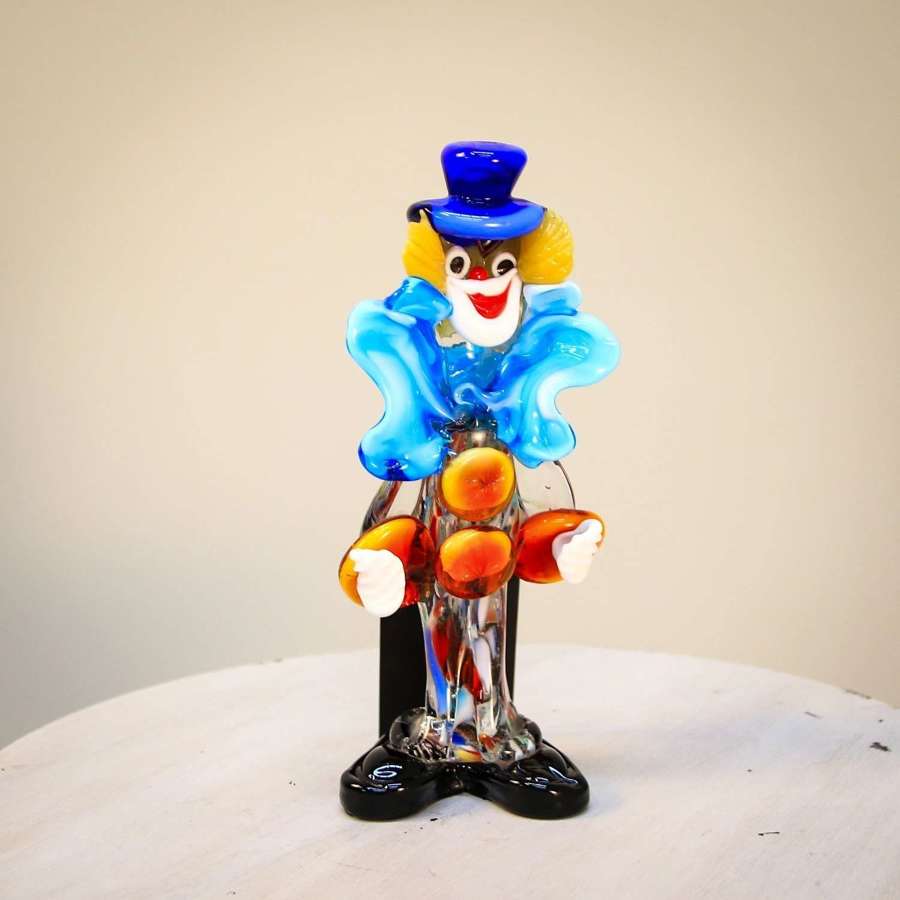 Murano Clown Orange Buttons