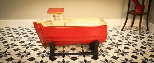 Scratch Build Home Made Tug Boat - Red and White