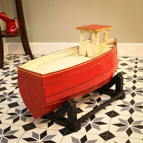 Scratch Build Home Made Tug Boat - Red and White