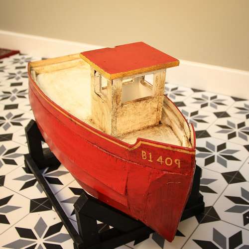 Scratch Build Home Made Tug Boat - Red and White