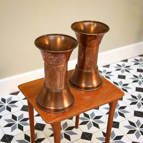 Vases Belldray Art Nouveau Style Large Copper