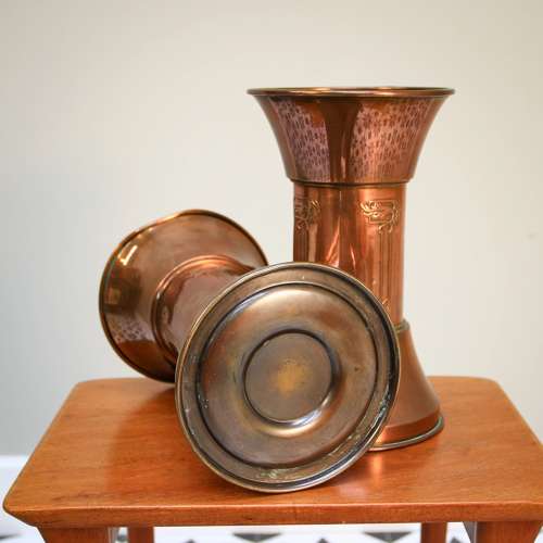 Vases Belldray Art Nouveau Style Large Copper