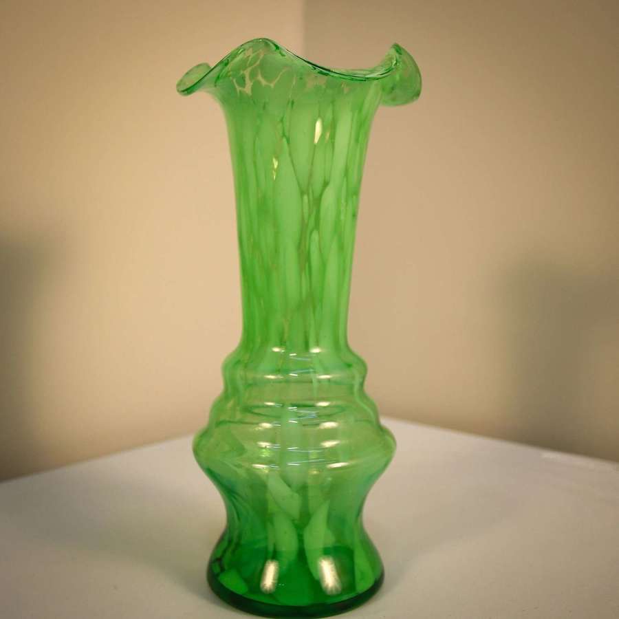 Hand Blown Green Vase