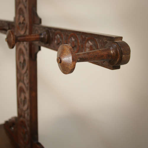 Hall Stand Late Victorian in a crucifix shape with bobbin legs
