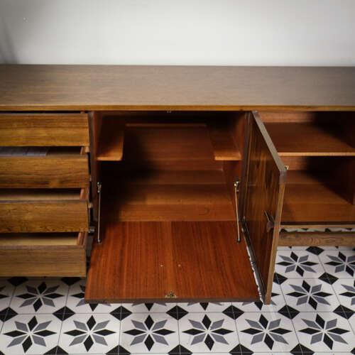 Rosewood Sideboard 1960s Mid Century with Cocktail Drinks Cabinet