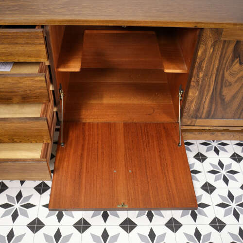 Rosewood Sideboard 1960s Mid Century with Cocktail Drinks Cabinet