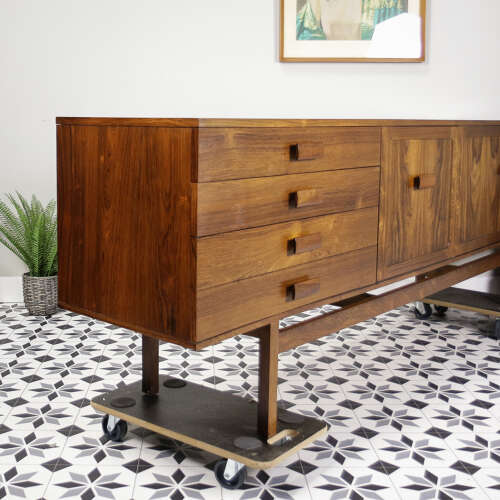 Rosewood Sideboard 1960s Mid Century with Cocktail Drinks Cabinet