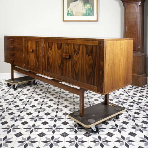 Rosewood Sideboard 1960s Mid Century with Cocktail Drinks Cabinet