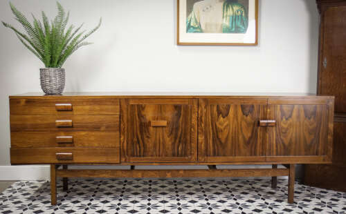Rosewood Sideboard 1960s Mid Century with Cocktail Drinks Cabinet