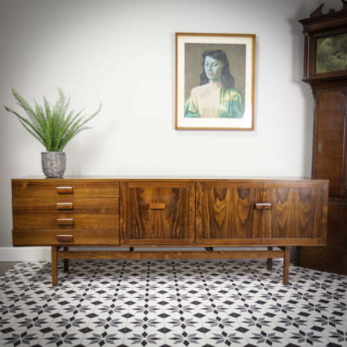 Rosewood Sideboard 1960s Mid Century with Cocktail Drinks Cabinet