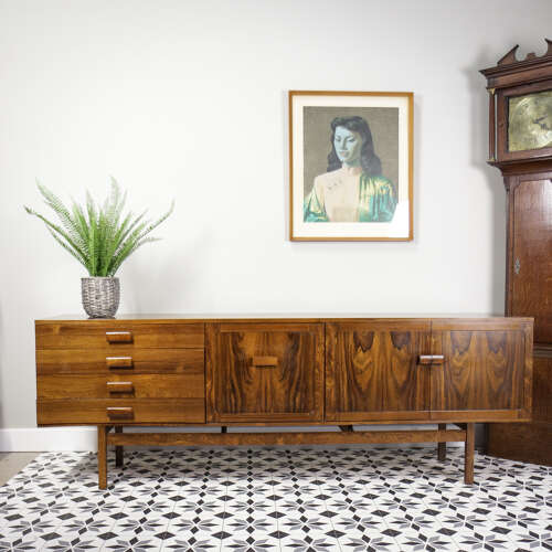 Rosewood Sideboard 1960s Mid Century with Cocktail Drinks Cabinet