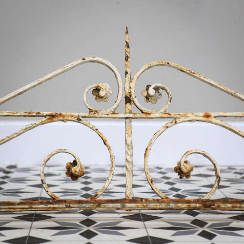 Victorian Wrought Iron Window Boxes. A Near Pair Scroll and flower Design