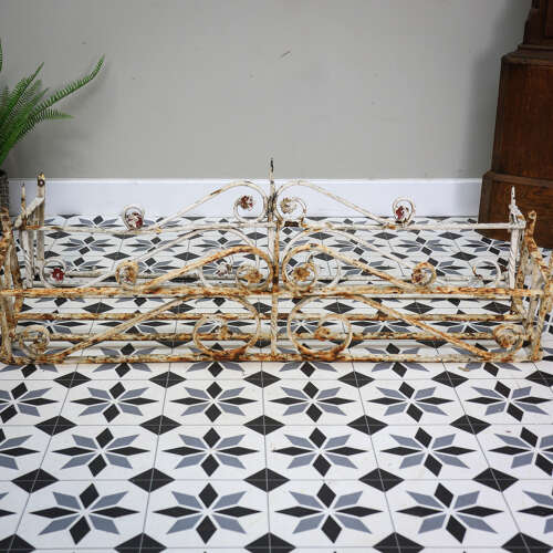 Victorian Wrought Iron Window Boxes. A Near Pair Scroll and flower Design