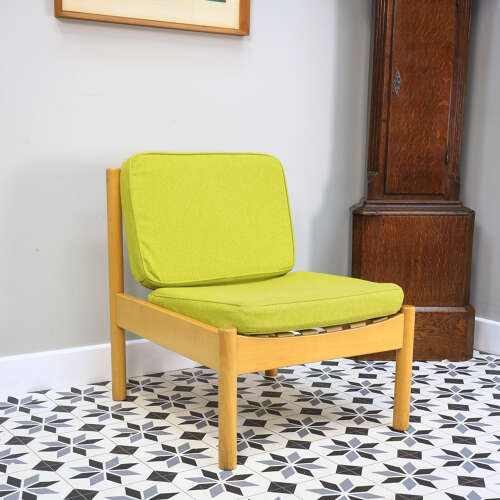 Ercol 747 Modular Lounge Chairs Set of 4 in Teal and Green.