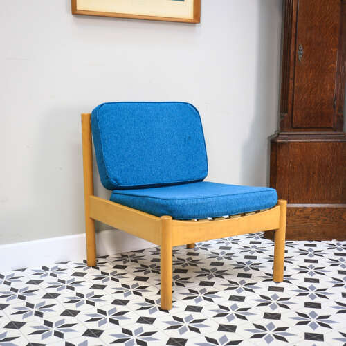 Ercol 747 Modular Lounge Chairs Set of 4 in Teal and Green.