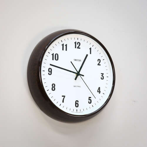 Smiths Sectric Wall Clock Bakelite Round School Office or Station Clock 1950s60s