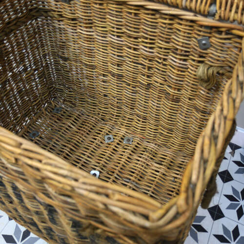 Arthur Craven Mill Basket in Wicker with Rope Handles and Lid