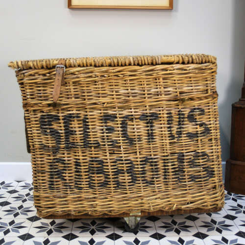 Arthur Craven Mill Basket in Wicker with Rope Handles and Lid