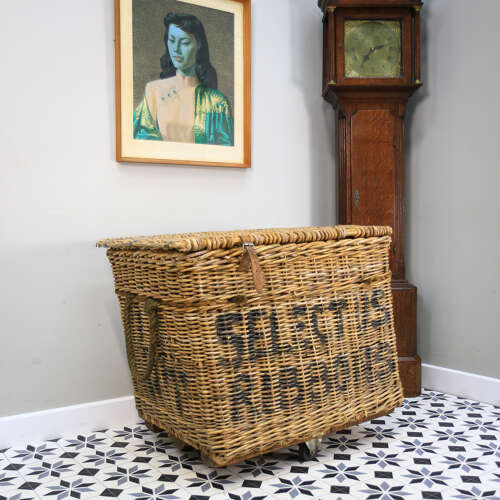 Arthur Craven Mill Basket in Wicker with Rope Handles and Lid
