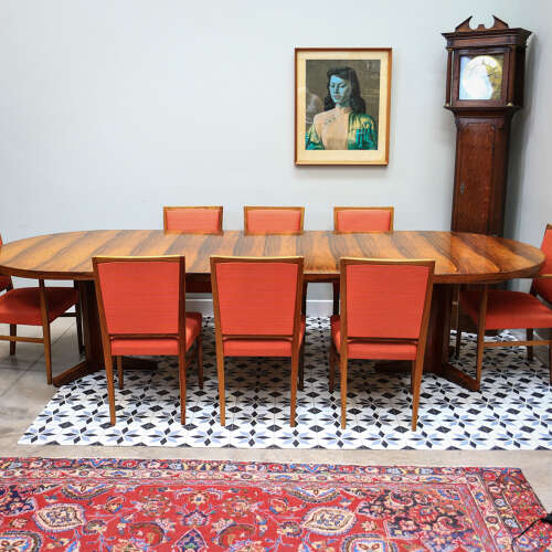 Gordon Russell Dining Table and 8 Chairs Marwood Room Rose Wood Number 1 of 200