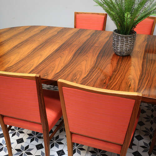 Gordon Russell Dining Table and 8 Chairs Marwood Room Rose Wood Number 1 of 200