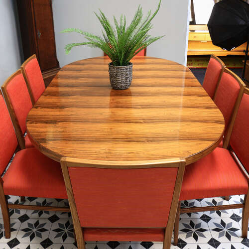 Gordon Russell Dining Table and 8 Chairs Marwood Room Rose Wood Number 1 of 200