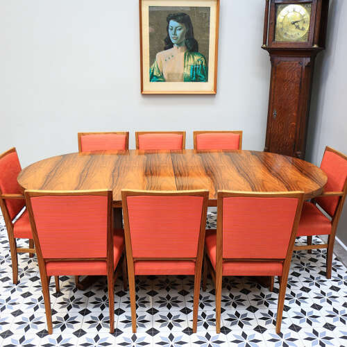 Gordon Russell Dining Table and 8 Chairs Marwood Room Rose Wood Number 1 of 200