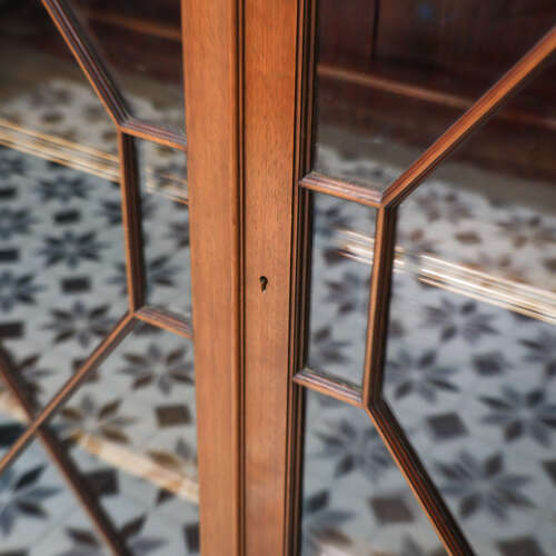 Howard and Sons Bookcase Astral Glazed Mahogany Early Twentieth Century