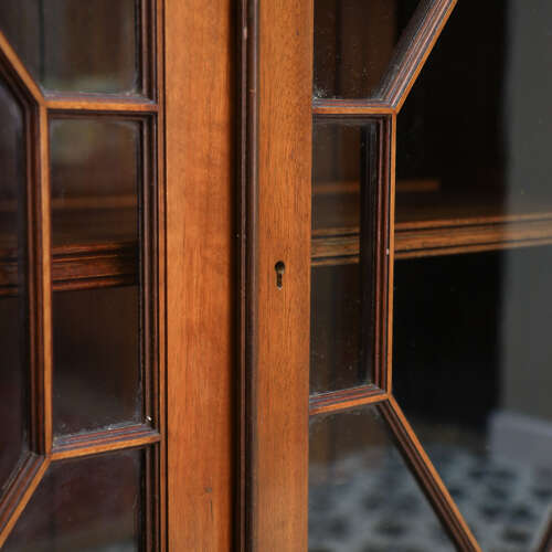 Howard and Sons Bookcase Astral Glazed Mahogany Early Twentieth Century