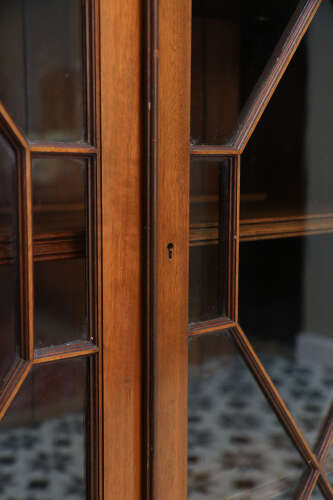 Howard and Sons Bookcase Astral Glazed Mahogany Early Twentieth Century