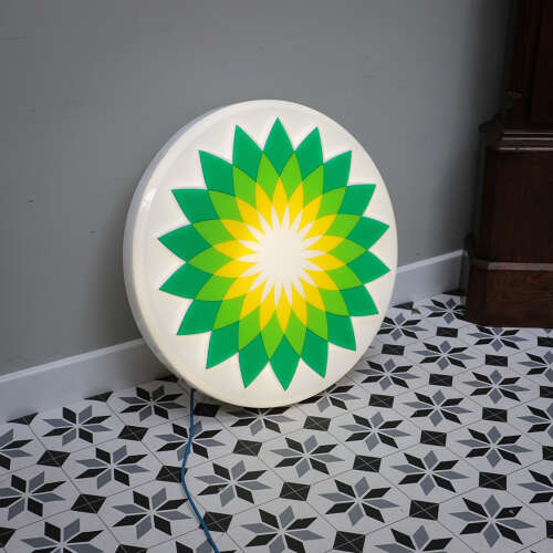 Garage Forecourt BP Helious Sign Illuminating in Plastic