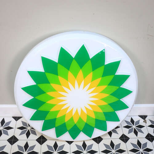 Garage Forecourt BP Helious Sign Illuminating in Plastic