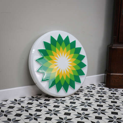 Garage Forecourt BP Helious Sign Illuminating in Plastic
