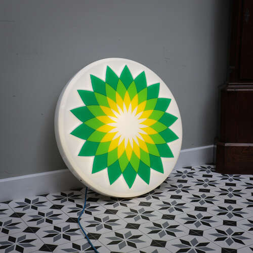 Garage Forecourt BP Helious Sign Illuminating in Plastic