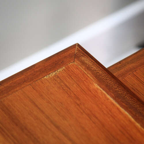 G Plan Nest of Three Tables Astro Design with Teak Tops and Teak Afromosia Legs.