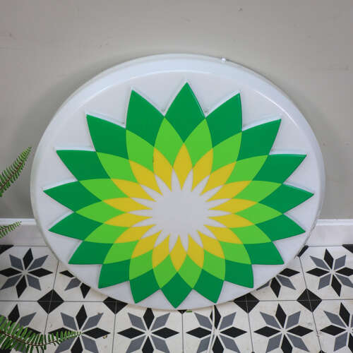 Garage Forecourt BP Helios Sign Illuminating in Plastic