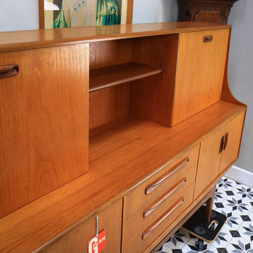 G Plan Fresco Sideboard Highboard in Teak 1975 with Drinks Cabinet