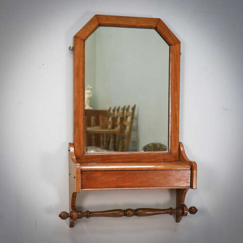 Arts and Crafts Bathroom Wall Mirror with Towel Rail and Box
