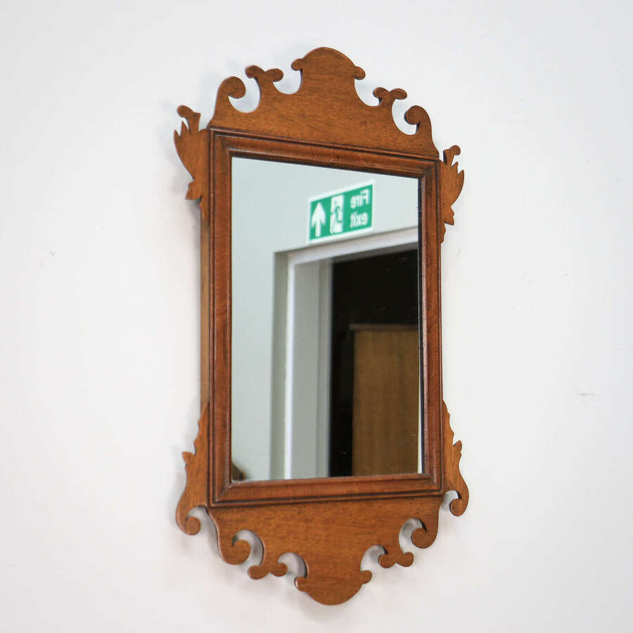 Arts and Crafts Edwardian Fretwork Mirror Mahogany Frame