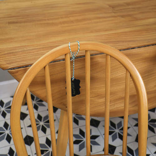 Four Ercol Windsor 370 Dining Chairs with n Elm Ercol Drop Leaf Dining Table