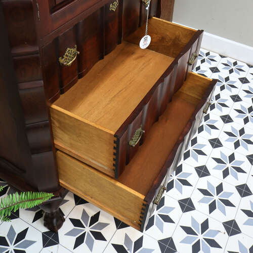 Rare Dutch Colonial Tall Boy Drinks Cabinet Media South African Stink Wood