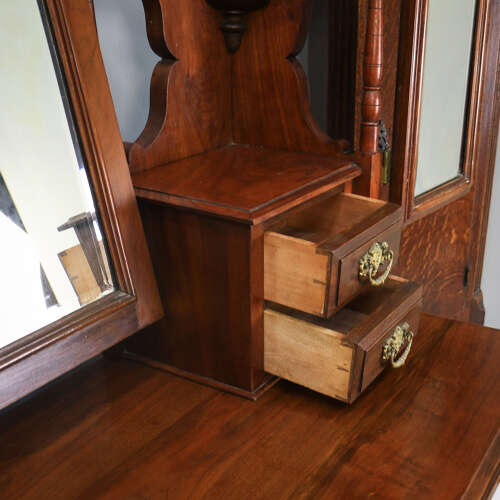 Antique Dressing Table Edwardian Mahogany Triple Mirror 1910
