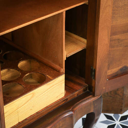 Rare Dutch Colonial Break Front Side Board Credenza South African Stink Wood