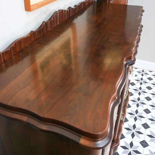 Rare Dutch Colonial Break Front Side Board Credenza South African Stink Wood