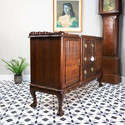 Rare Dutch Colonial Break Front Side Board Credenza South African Stink Wood
