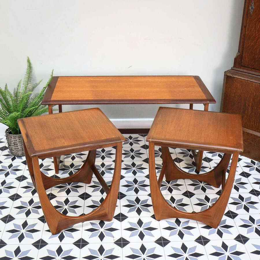 G Plan Fresco Nesting Coffee Tables in Teak and Afromosia Mid Century