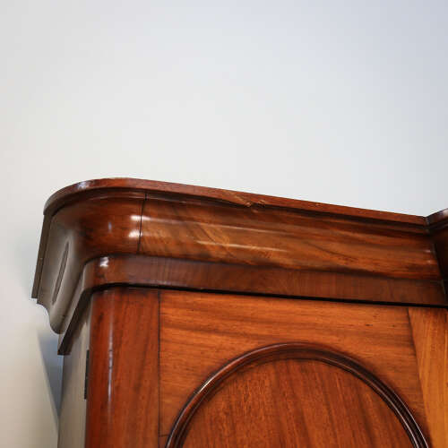 Antique Triple Mahogany Fitted Wardrobe Breakfront Victorian