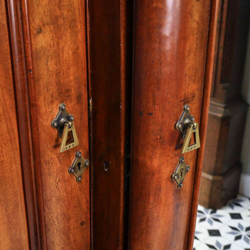 Antique Triple Mahogany Fitted Wardrobe Breakfront Victorian